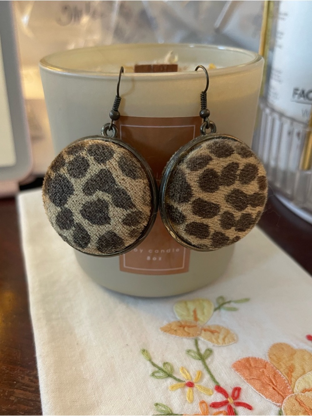 Animal Print Velvet Earrings